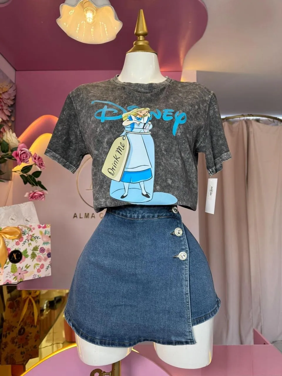 Playera estampada Alicia 