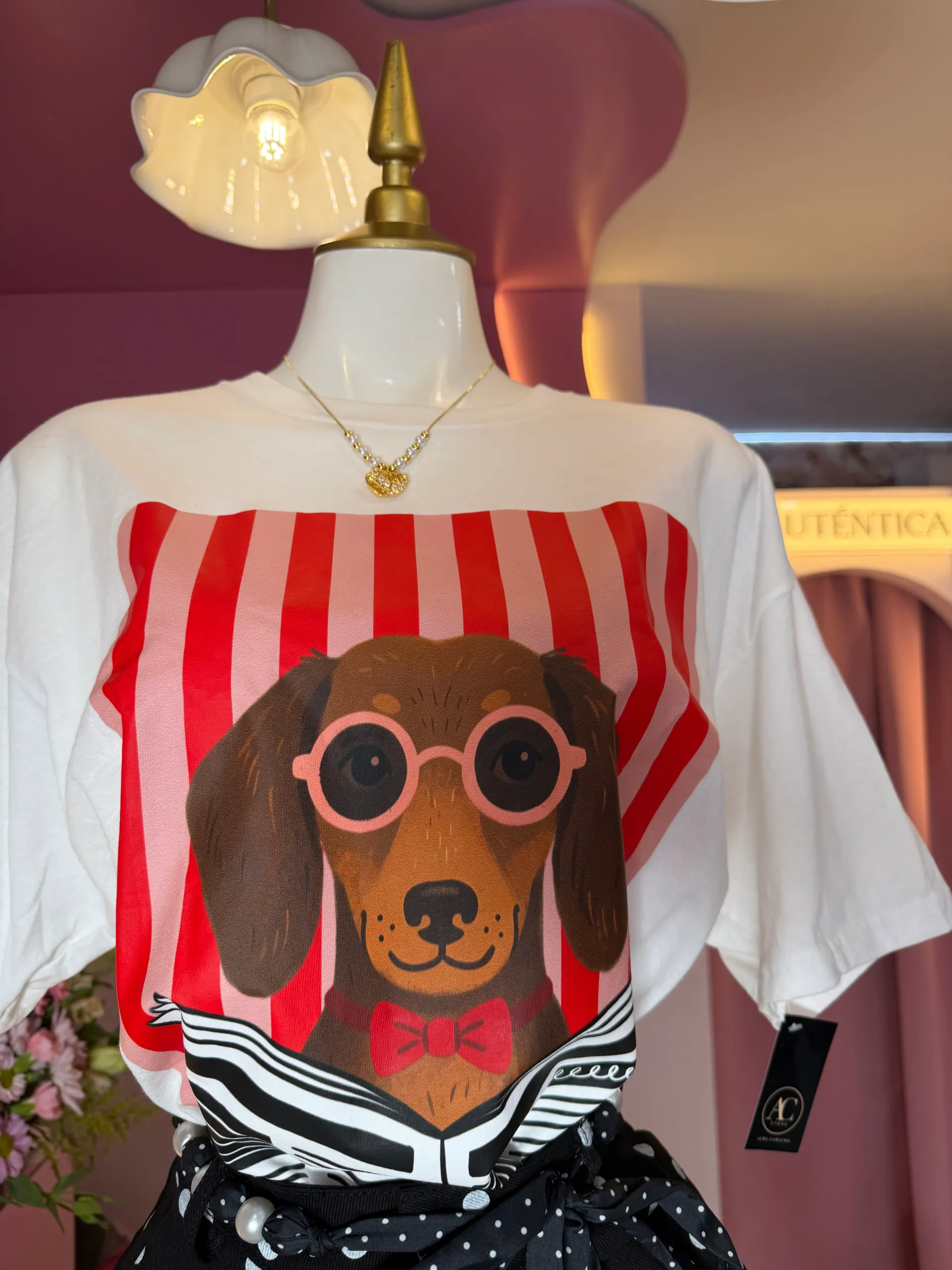 Playera estampada dog 