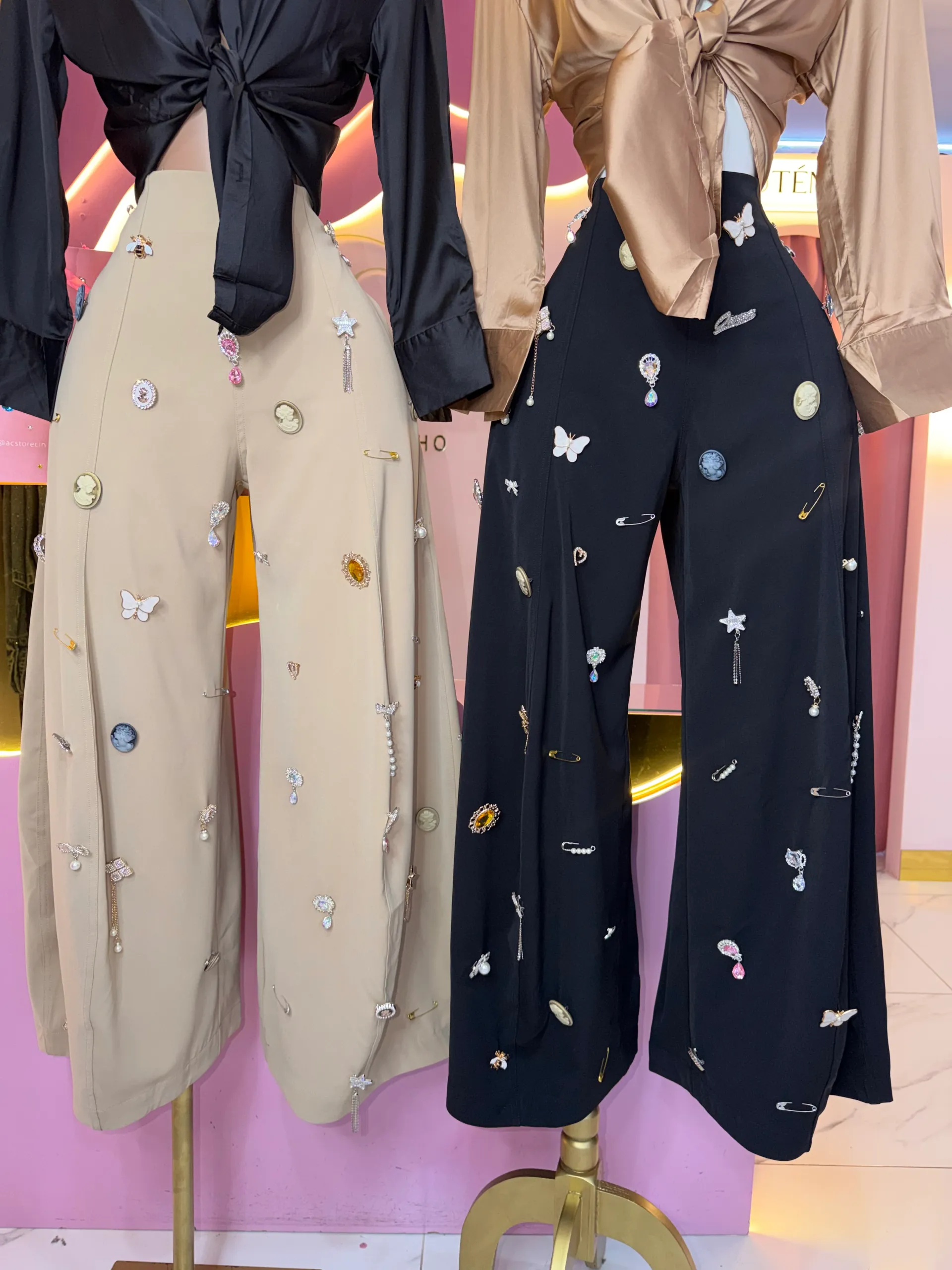 Pantalon vestir de pines