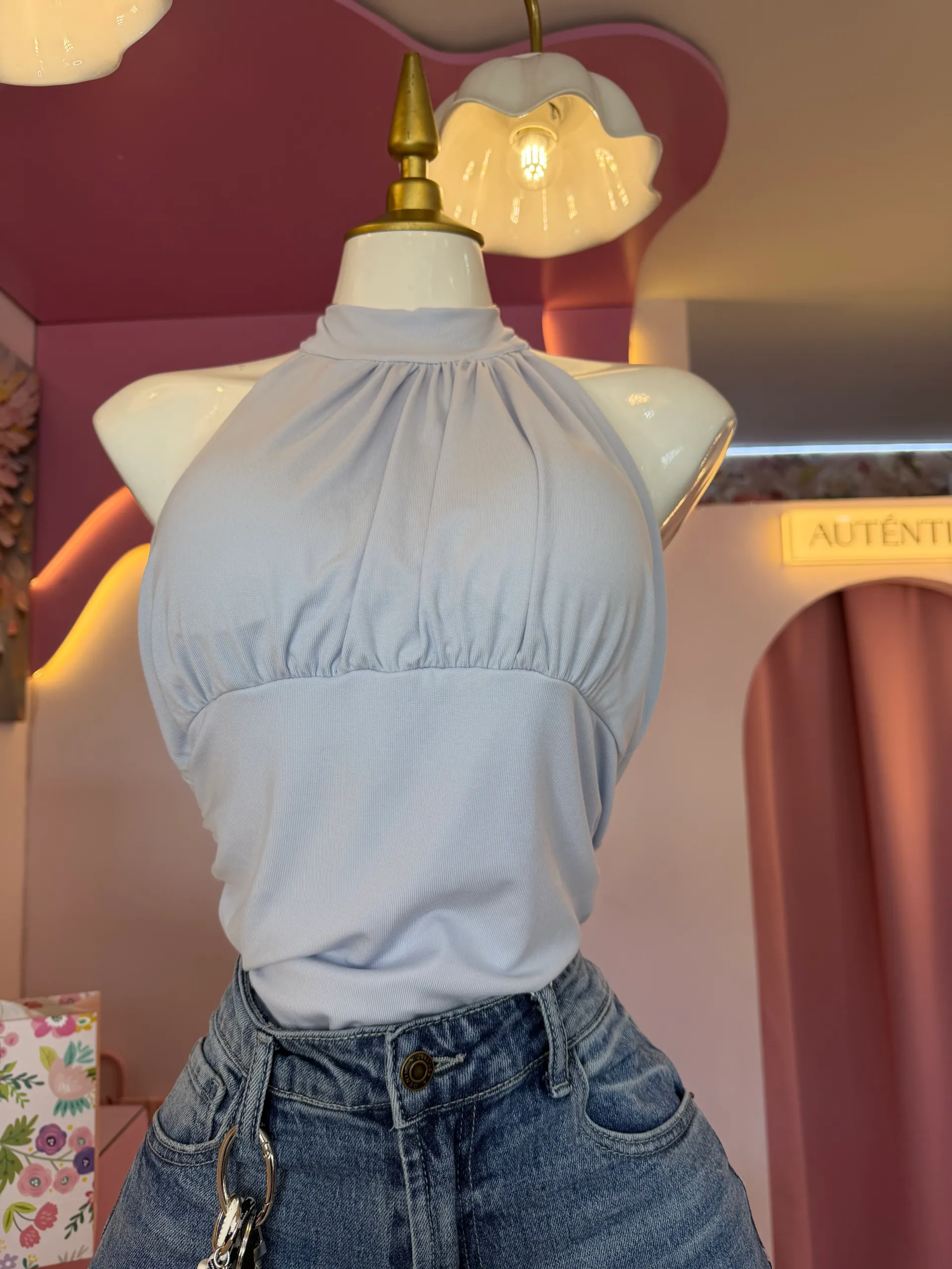 Blusa halter algodón. — AC Store