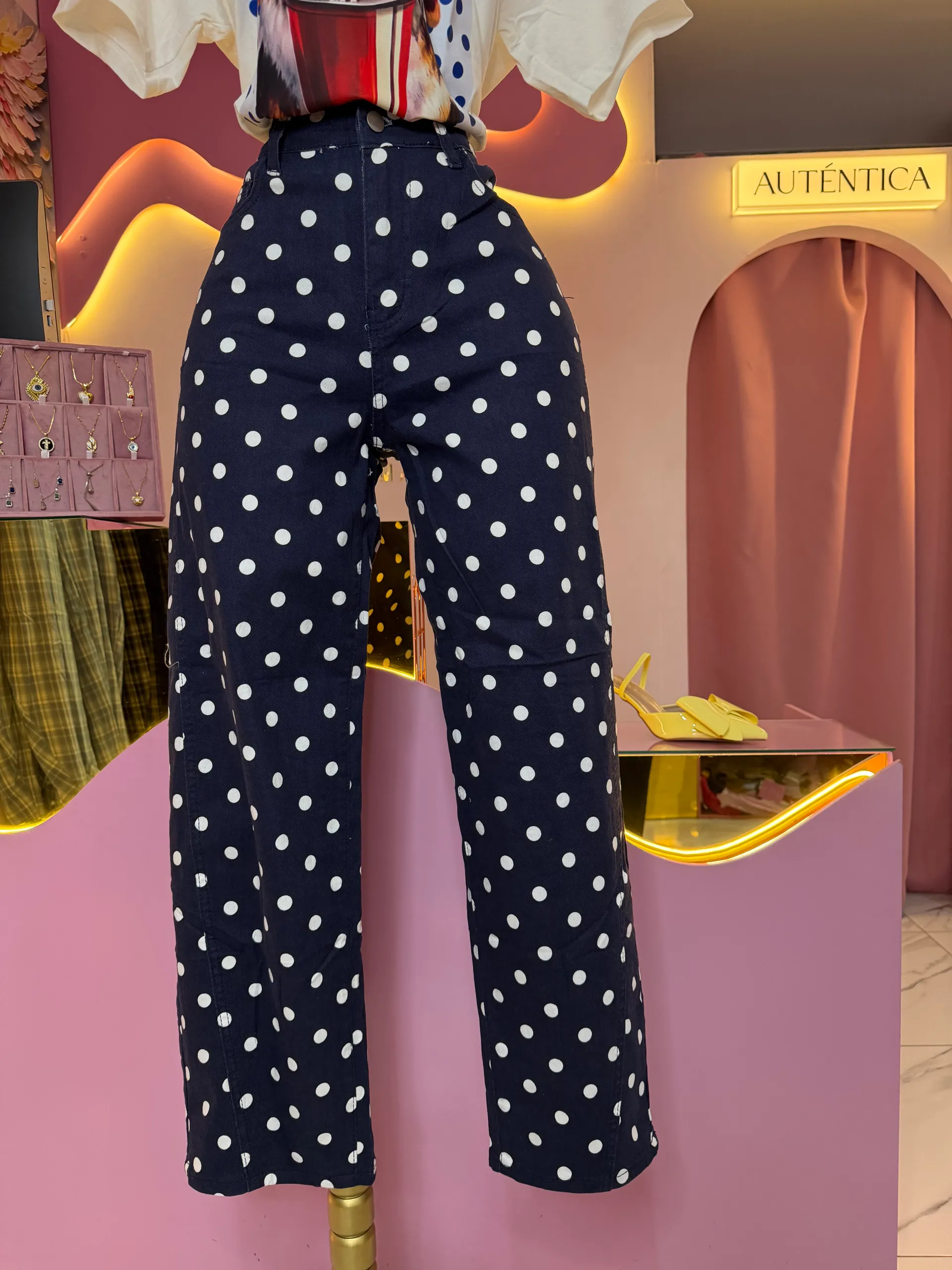 Pantalón mezclilla polka 