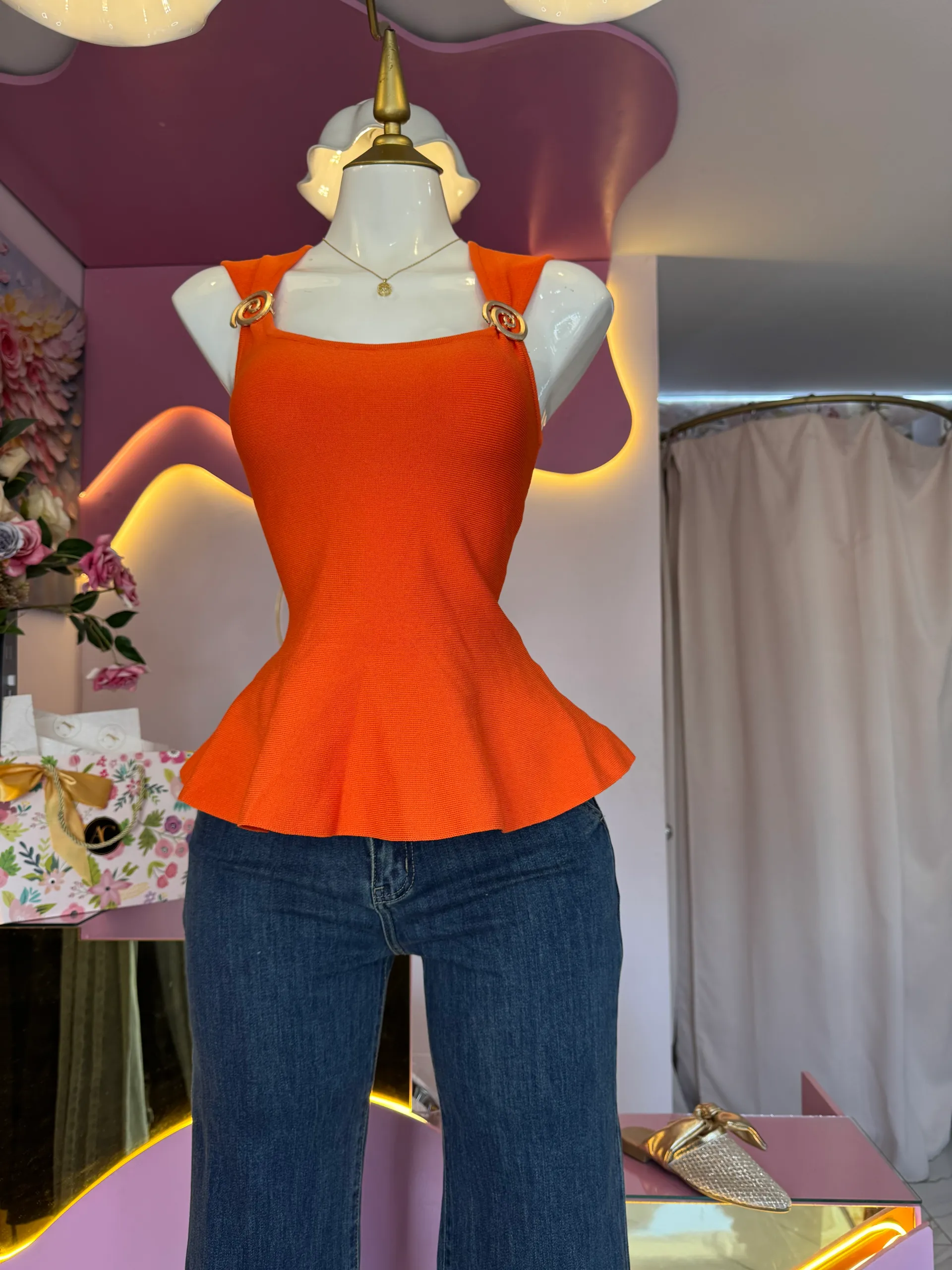 Blusa con detalle dorado — AC Store