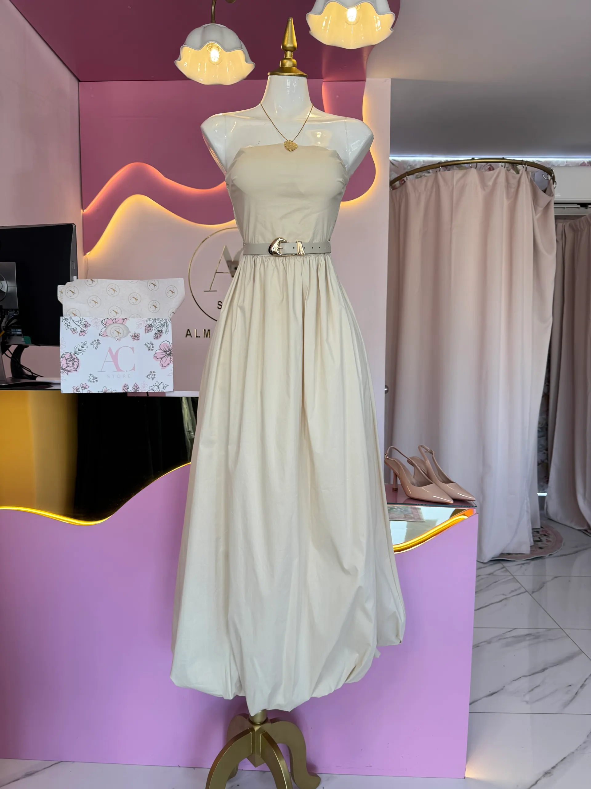Vestido corte globo