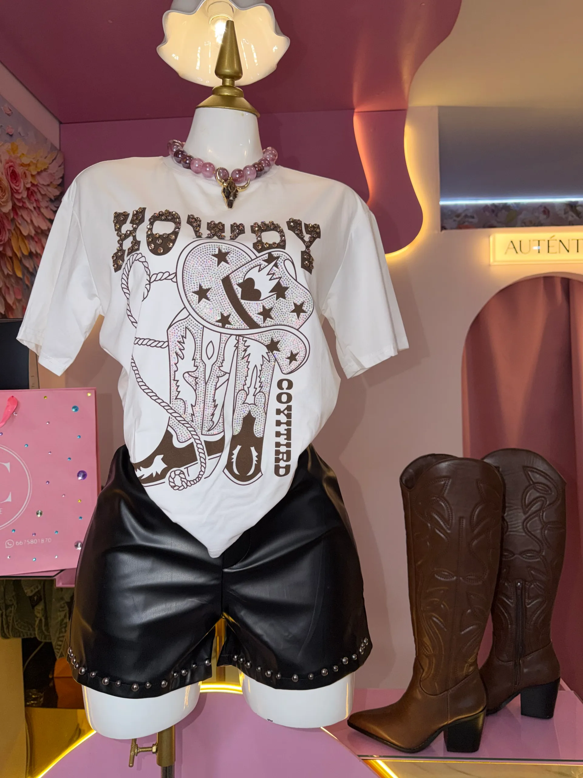 Playera estampada vaquera 