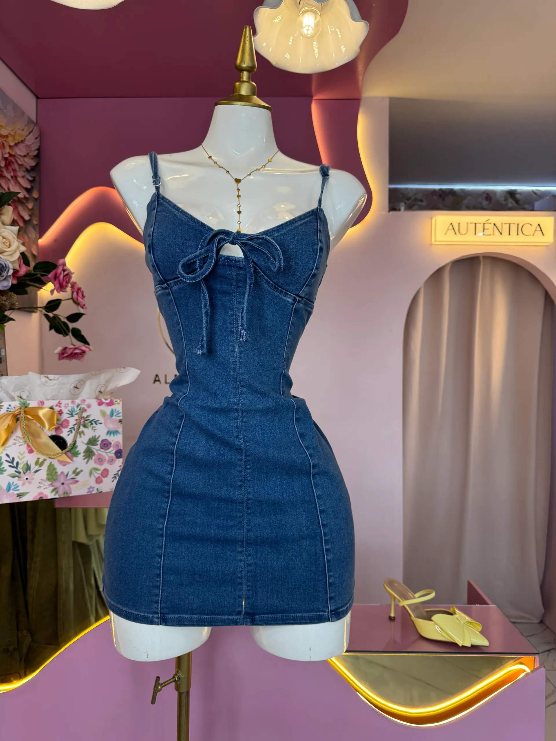 Vestido denim tirantes