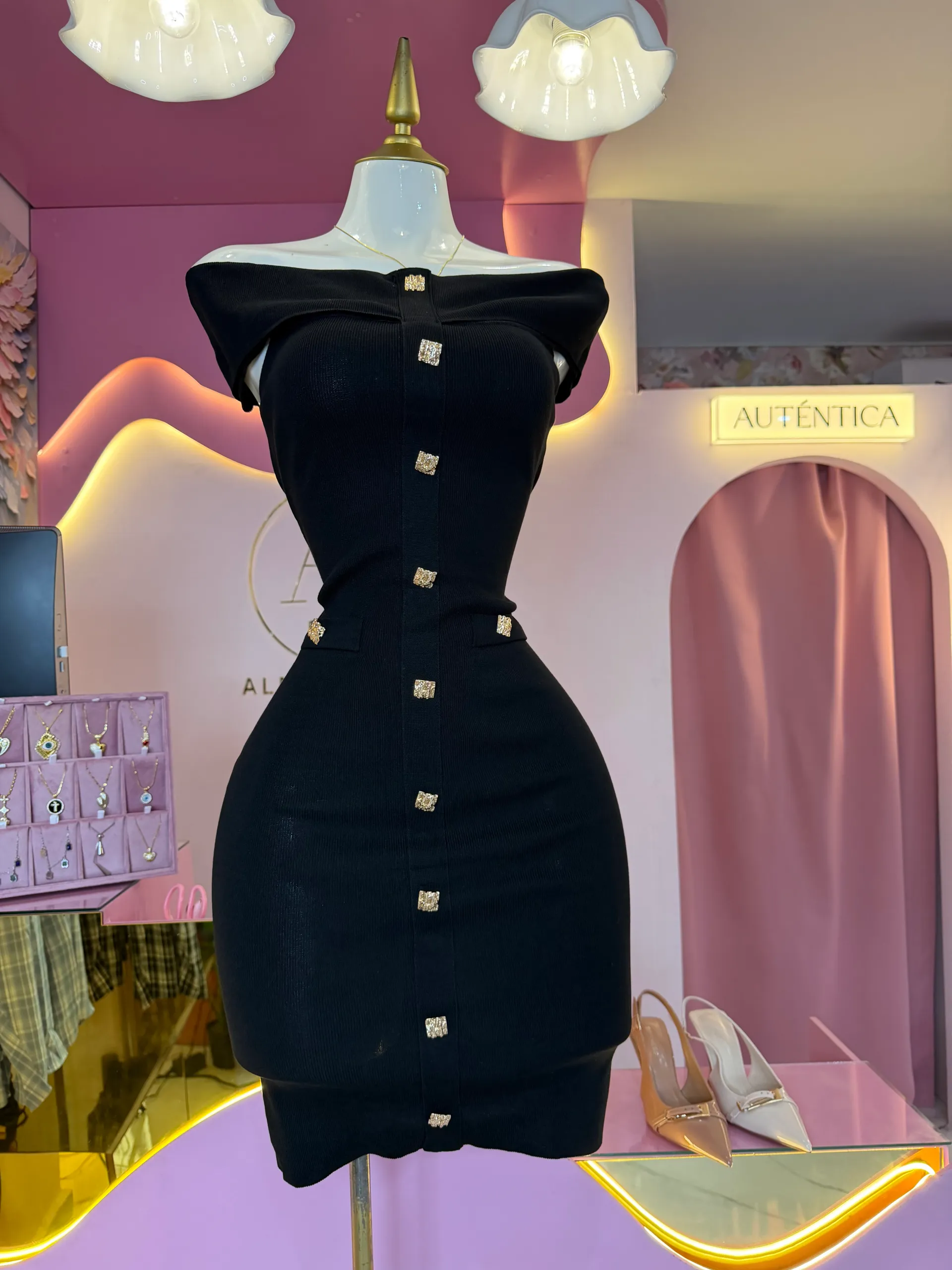 Vestido de hombro caído  — AC Store