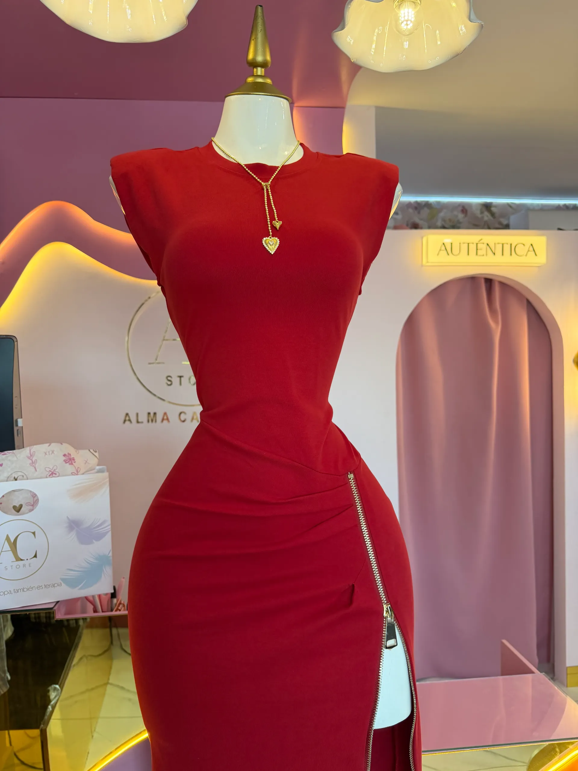 Vestido de escote en pierna  — AC Store
