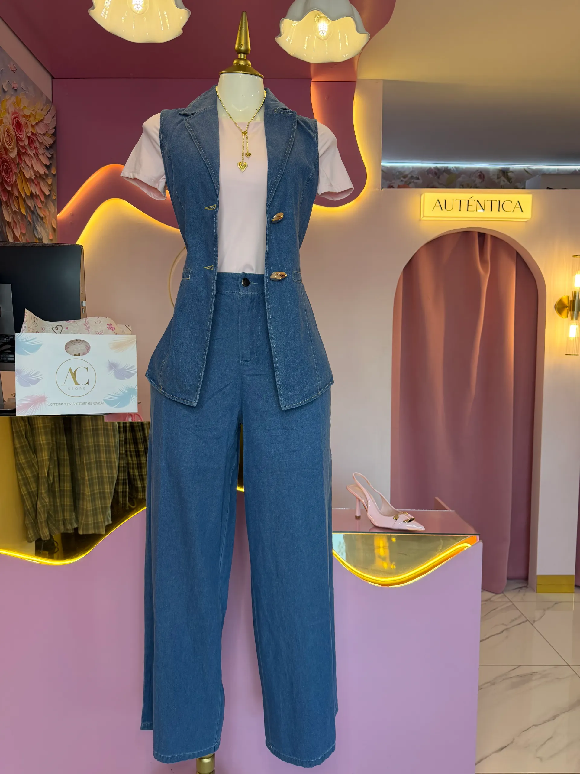 Conjunto mezclilla de chaleco