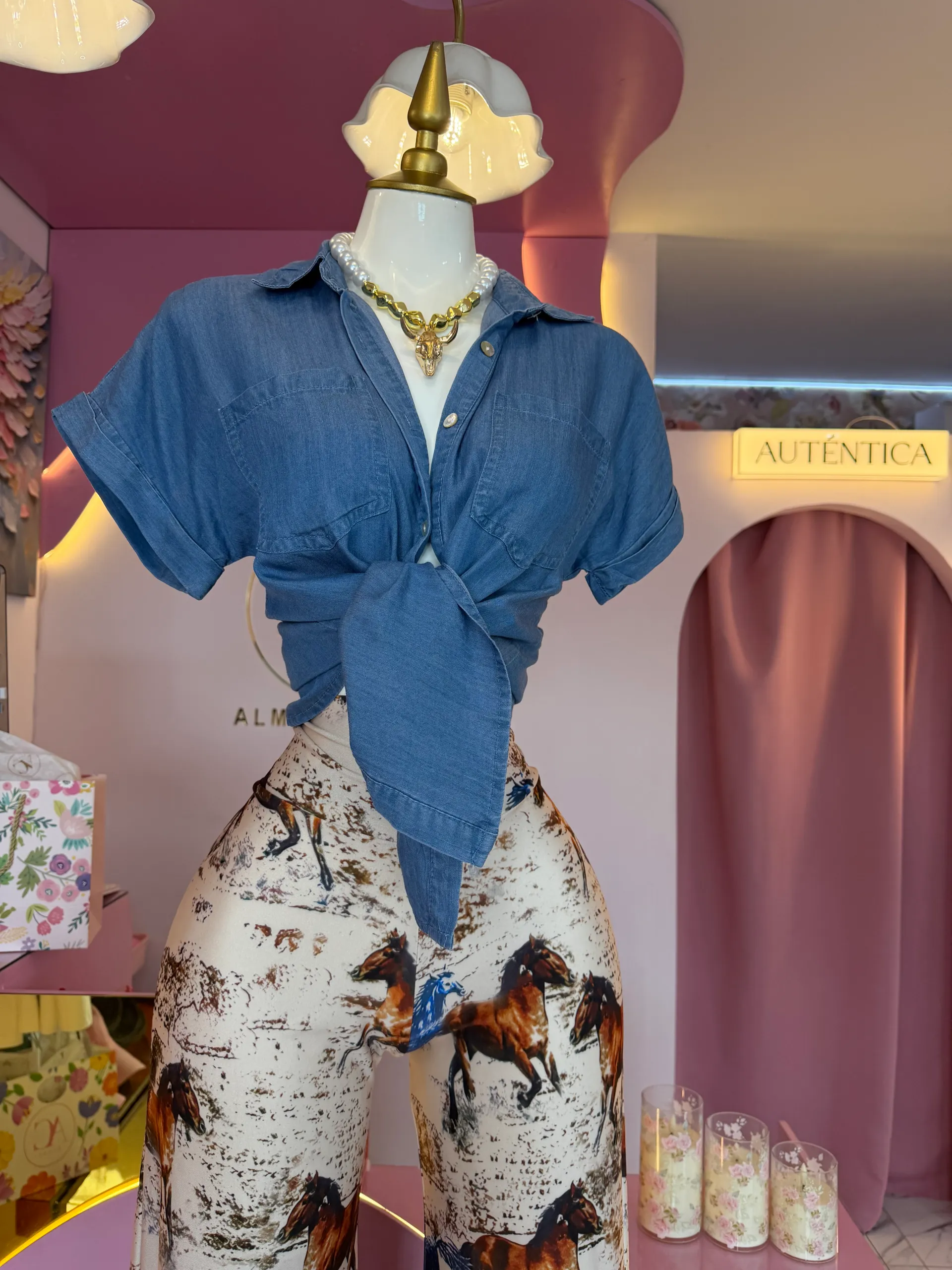 Camisa denim algodon