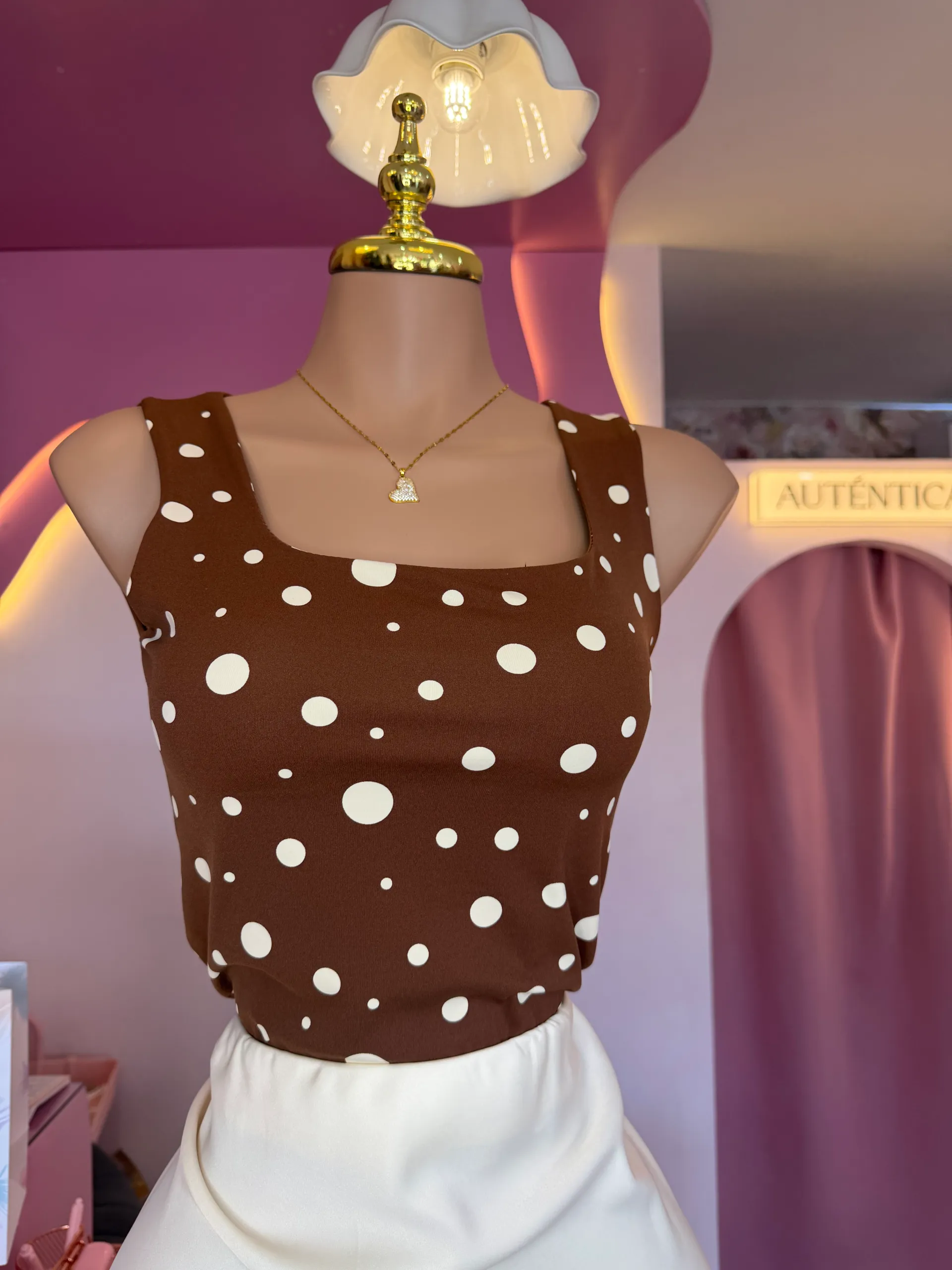 Blusa lunares de tirante 