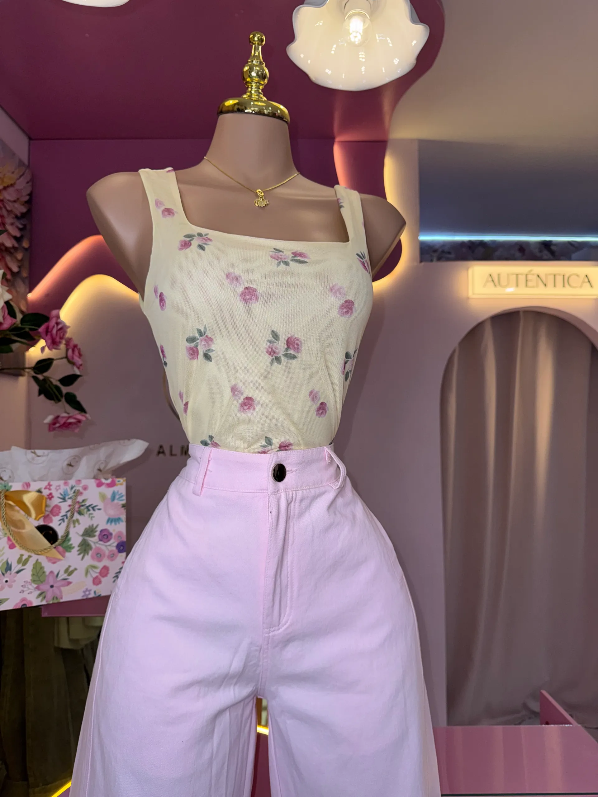Pantiblusa mesh floral 
