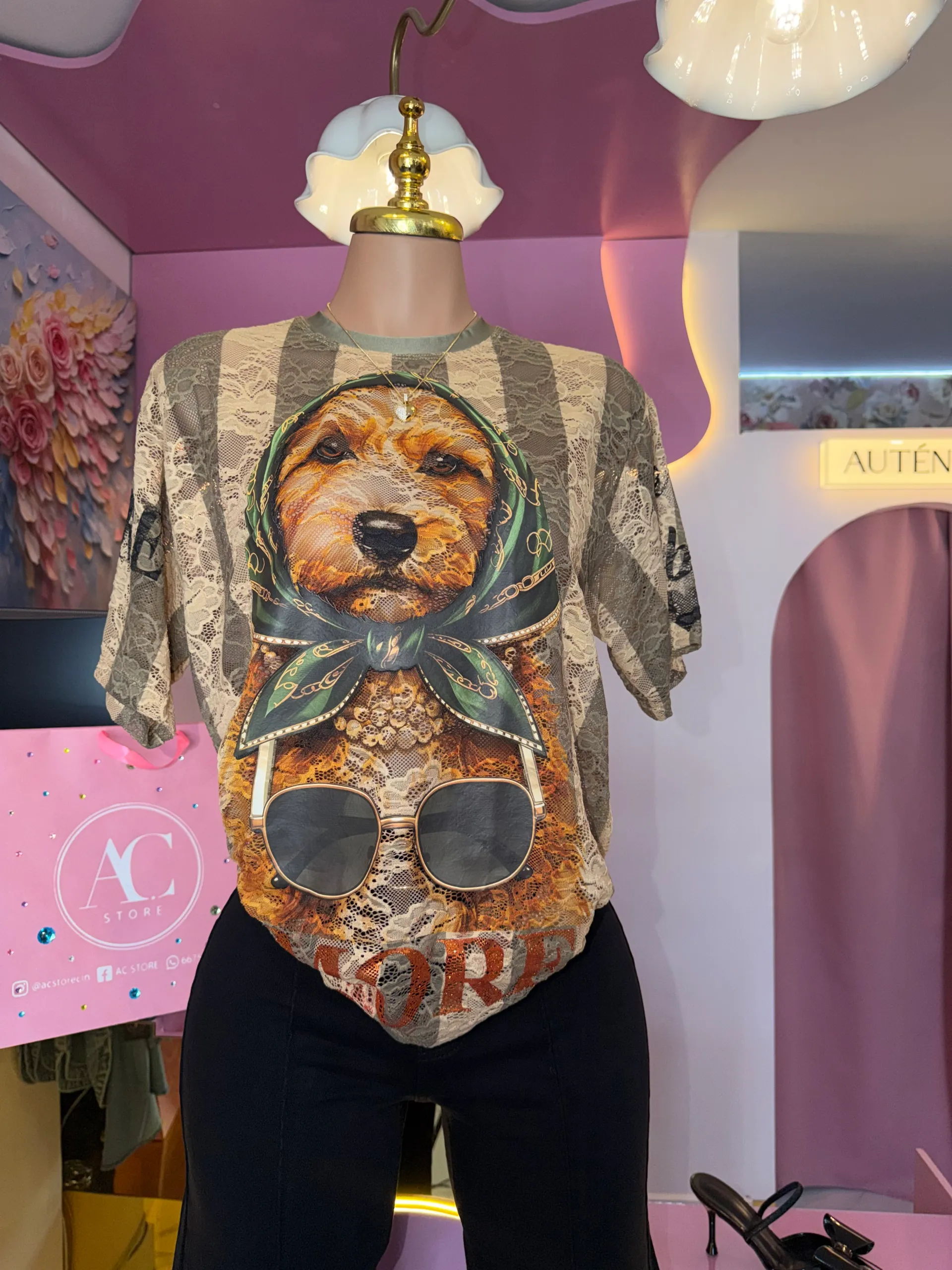 Blusa dog encaje  — AC Store