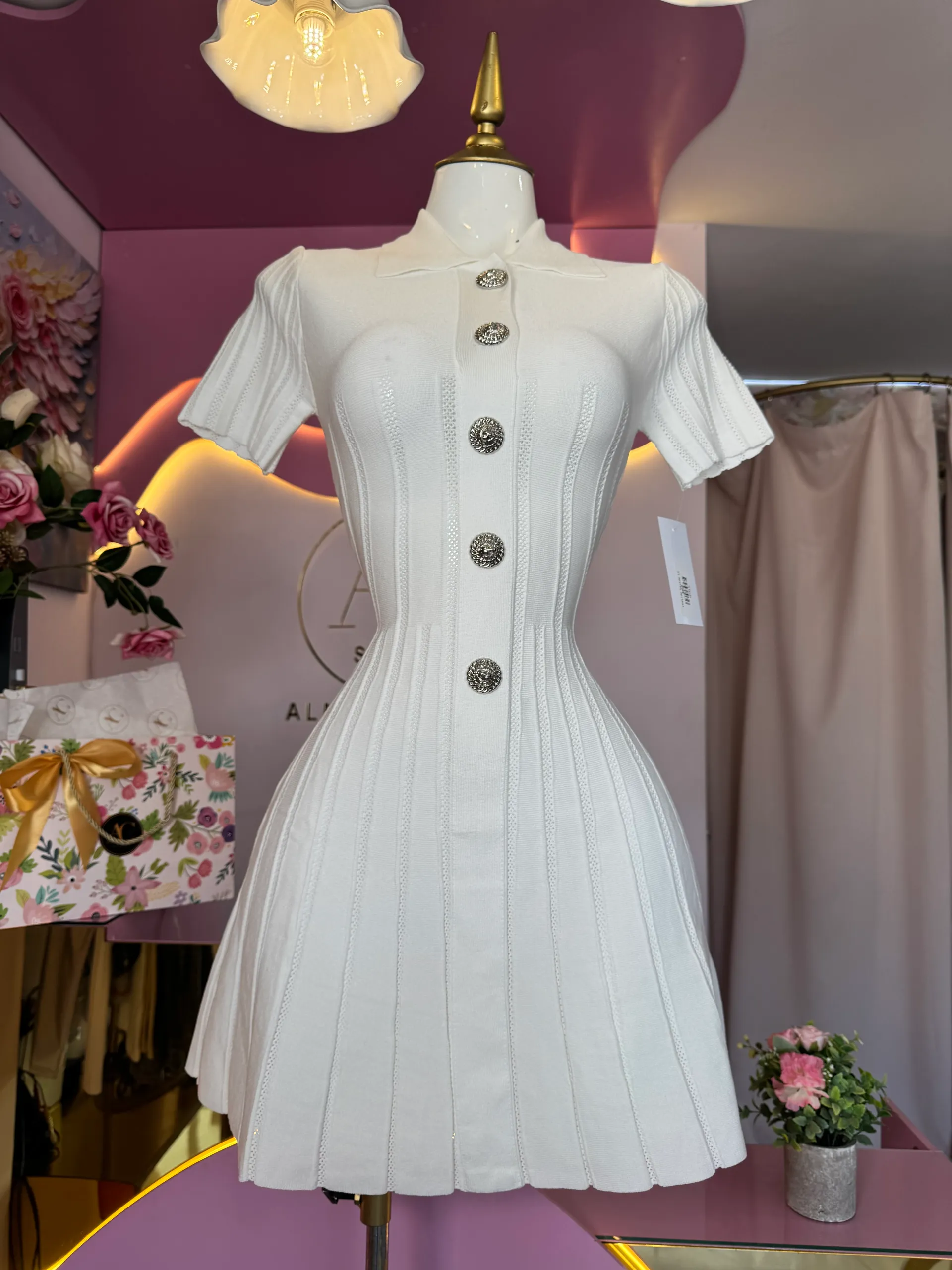 Vestido white de punto